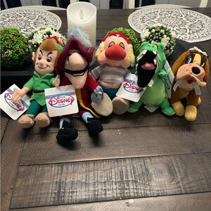 Disney Peter Pan 5 piece bundle bean plush